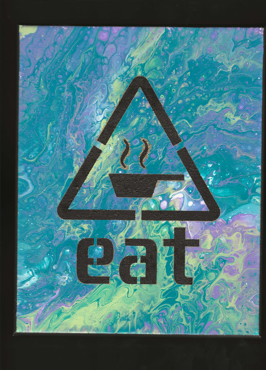 "eat #3" canvas